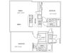 2 bedroom floor plan | Parkside at Firewheel Apartments in Garland, TX