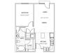 1 bedroom floor plan | Parkside at Firewheel Apartments in Garland, TX