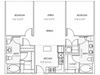 2 bedroom floor plan | Parkside at Firewheel Apartments in Garland, TX