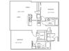 2 bedroom floor plan | Parkside at Firewheel Apartments in Garland, TX