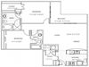 2 bedroom floor plan | Parkside at Firewheel Apartments in Garland, TX