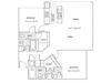 2 bedroom floor plan | Parkside at Firewheel Apartments in Garland, TX