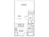 1 bedroom floor plan | Parkside at Firewheel Apartments in Garland, TX