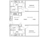 2 bedroom floor plan | Parkside at Firewheel Apartments in Garland, TX