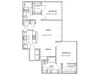 2 bedroom floor plan | Parkside at Firewheel Apartments in Garland, TX