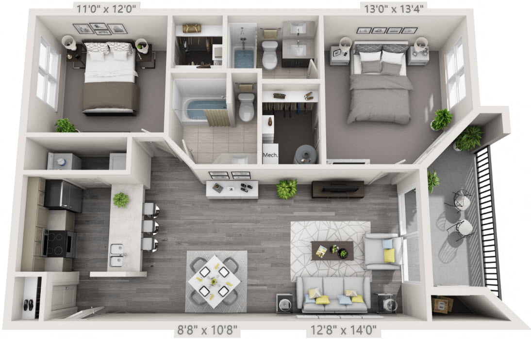 Georgetown Floor Plan at The Citizen at Shirlington Village, Arlington, Virginia