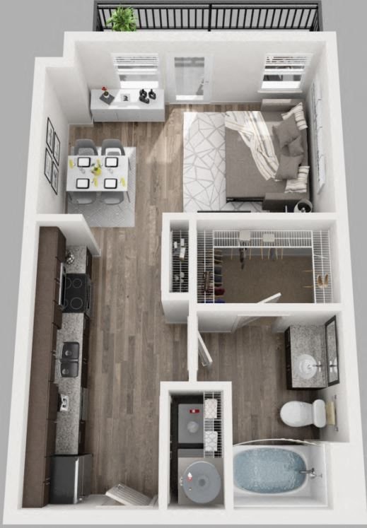 Floor Plans of South Side Flats in Dallas, TX