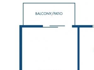 2 bedroom floor plan | The Laurels Chicago IL