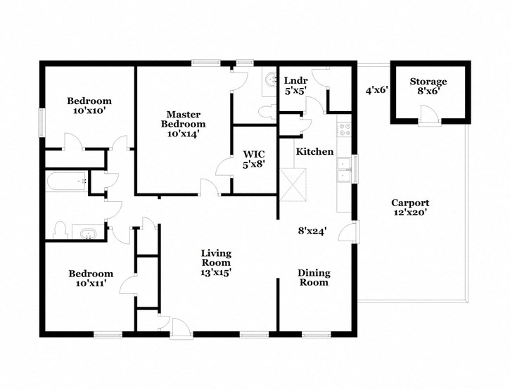 a floor plan of a house with an open floor plan