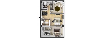 Ionia floor plan two bedroom 