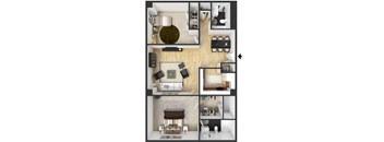 The Plaza Towers 2 Bed Emperor Floorplan