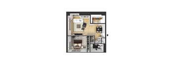 campau floor plan one bedroom 