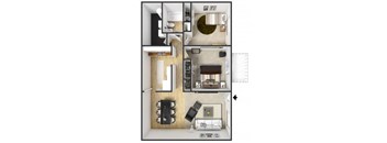 Two Bedroom One Bath