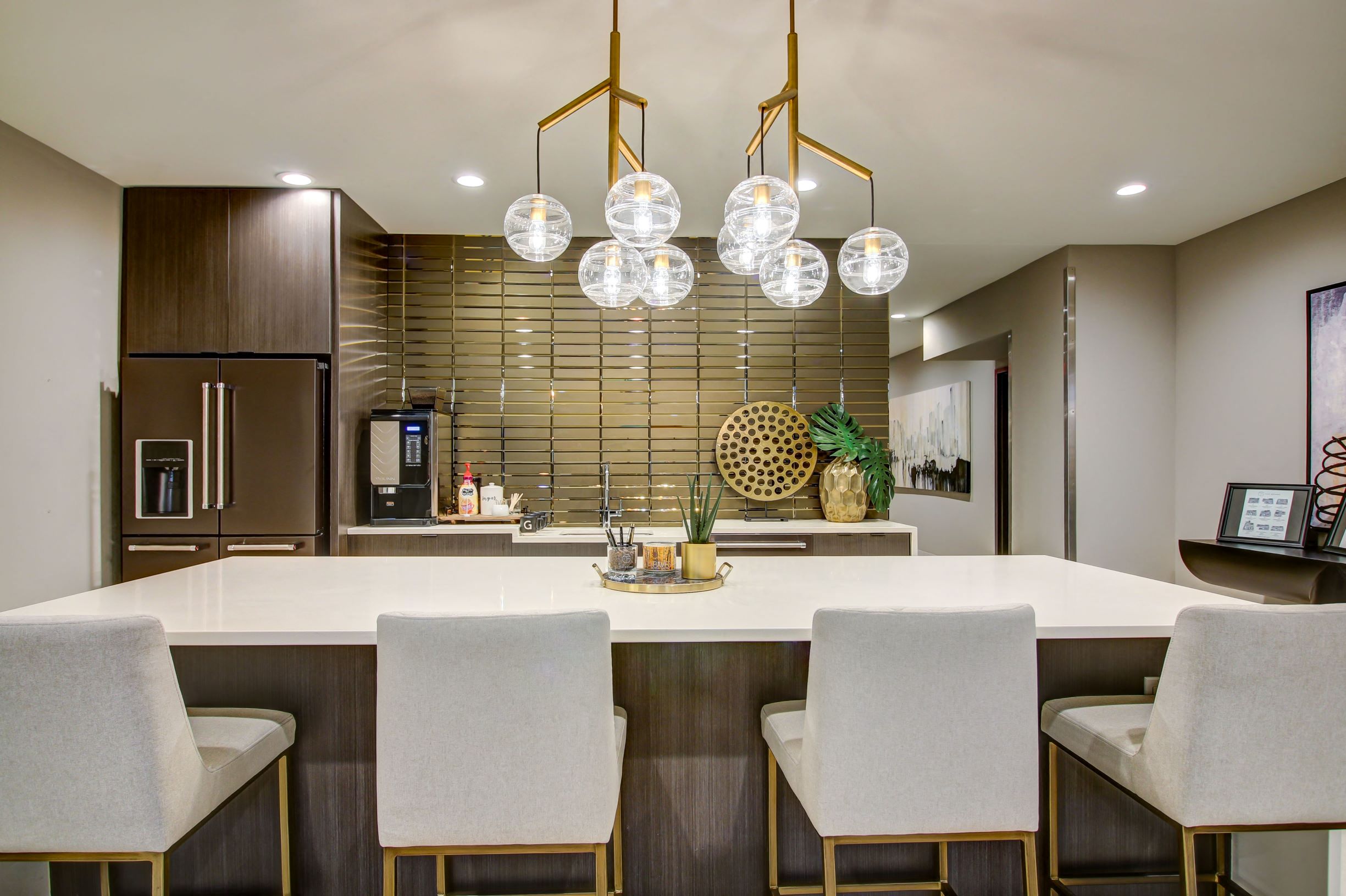 club 1125 amenity kitchen in kansas city mo  at The Grand, Kansas City