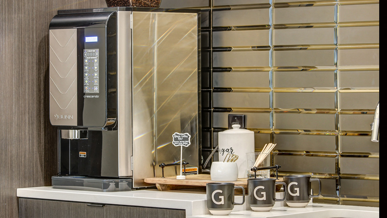 Green coffee bar at The Grand, Kansas City, 64106