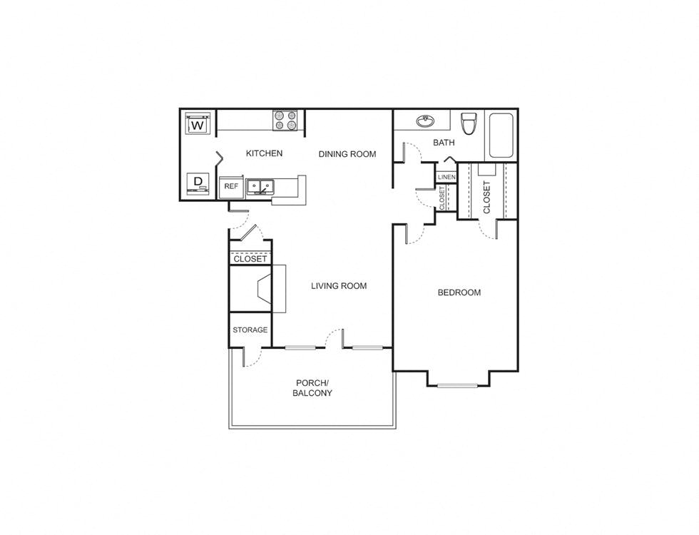 Architect's rendering of the A1 Floor Plan