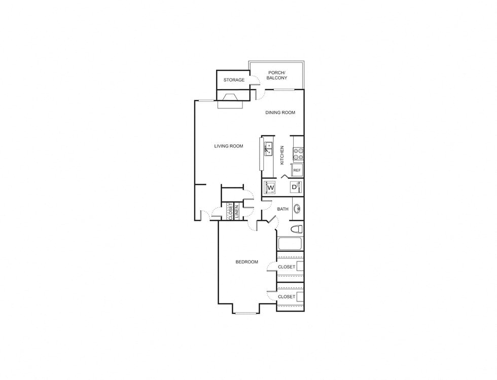 Architect's rendering of the A2 Floor Plan
