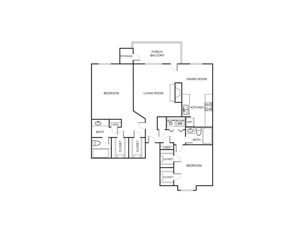 Architect's rendering of the B2 Floor Plan