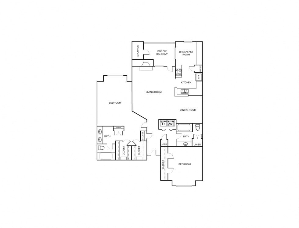 Architect's rendering of the B4 Floor Plan