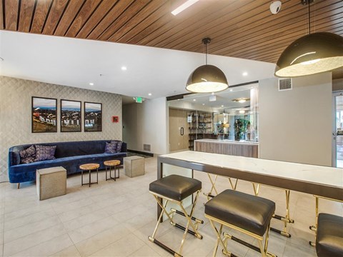 the lobby or reception area