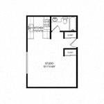 Studio floor plan | Duet on Wilcox Apartments in Los Angelos, CA