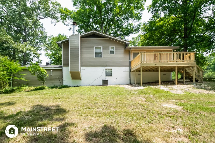 the view of the house from the back yard