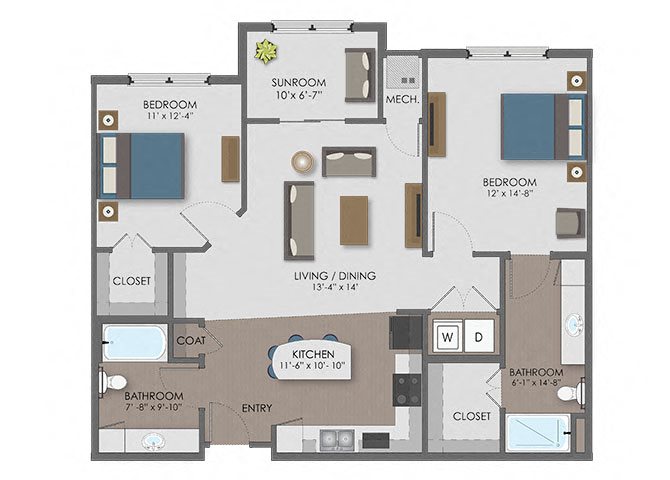 Floor plan Floor plan at The Edison at Avonlea, Lakeville, 55044