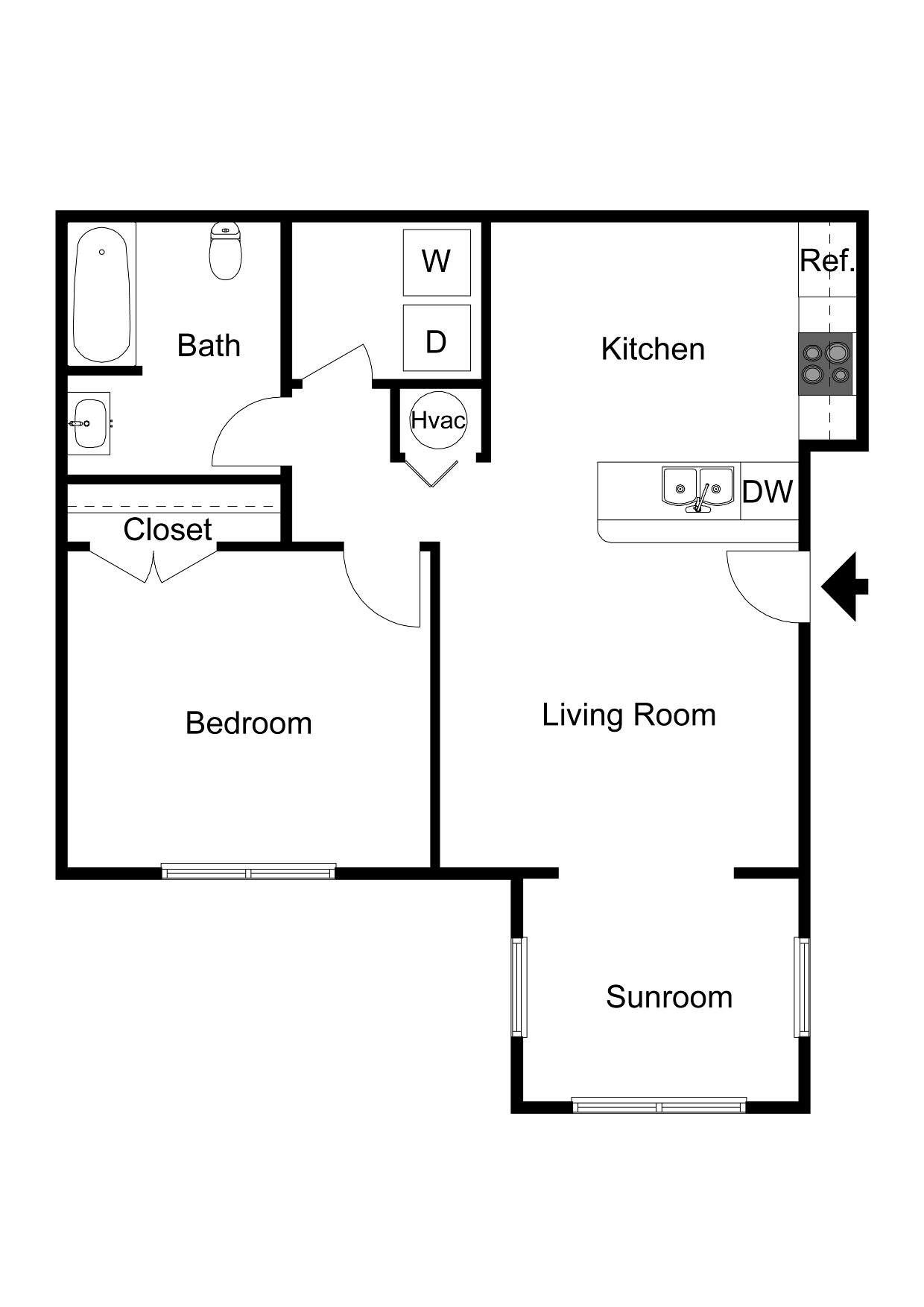 3 Bedroom Flat Floor Plan And Dimension Modern House