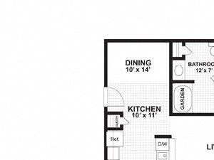 Easington Floor Plan Hamlet Floor Plan at Kilnsea Village Apartments, Summerville, SC, 29485