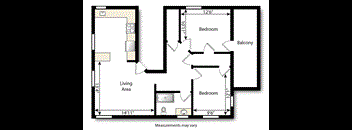 2 bedroom floorplan
