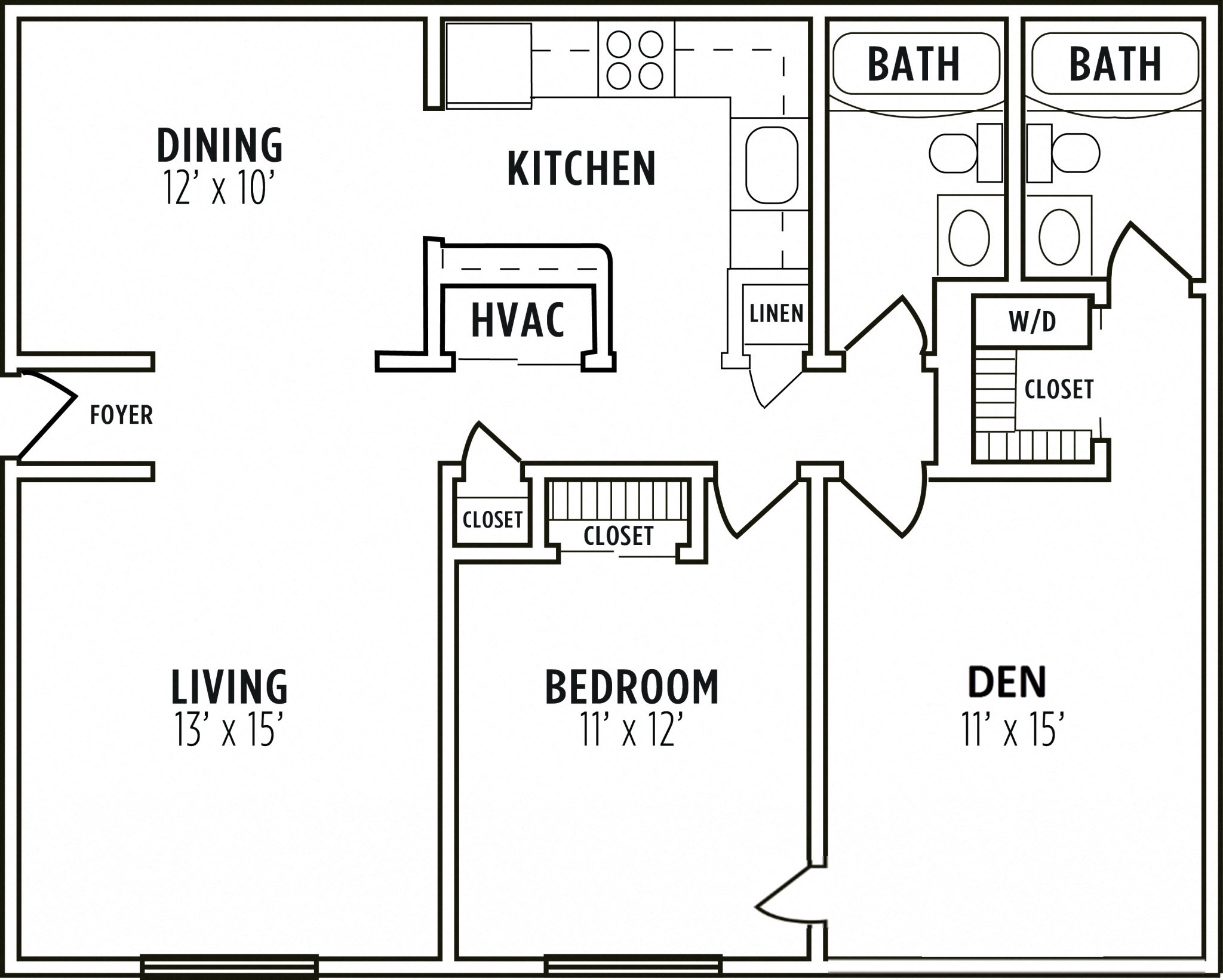 1 bedroom floorplan at Madison Rockwood, Ballwin