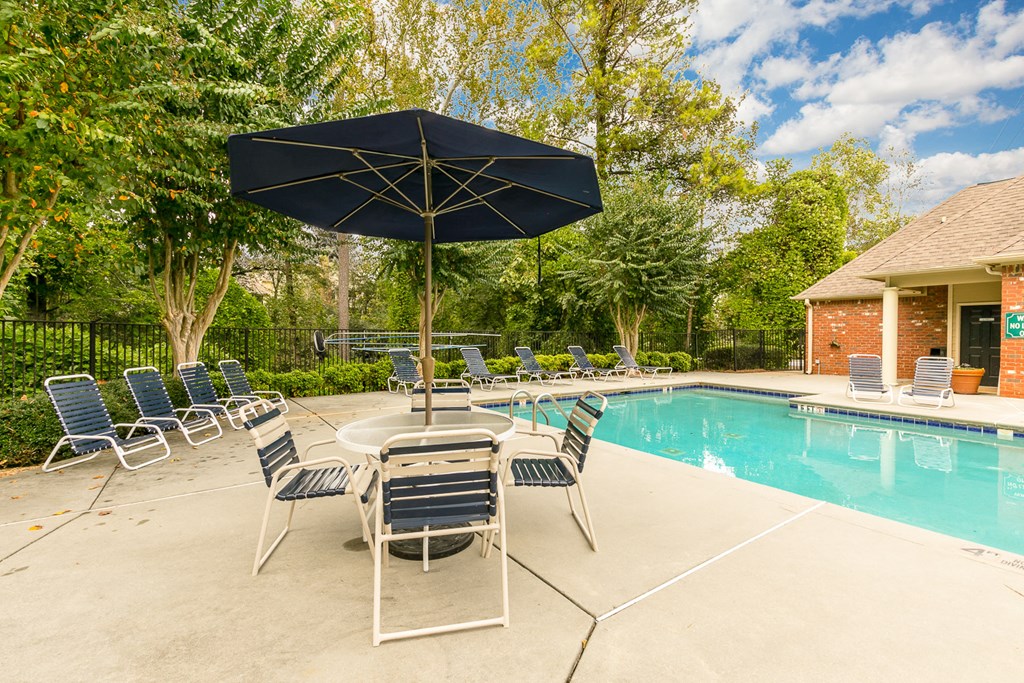 our apartments have a resort style pool and patio