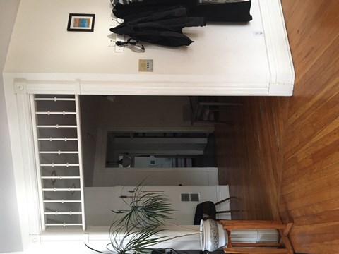 a view of the living room from the loft