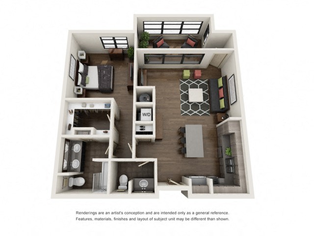 A1 Floor Plan at The Residences at Thornwood, Germantown, Tennessee