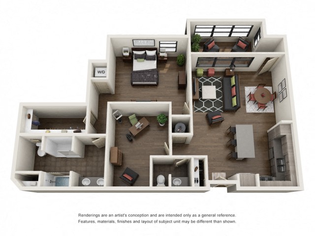 A4 Floor Plan at The Residences at Thornwood, Germantown, TN