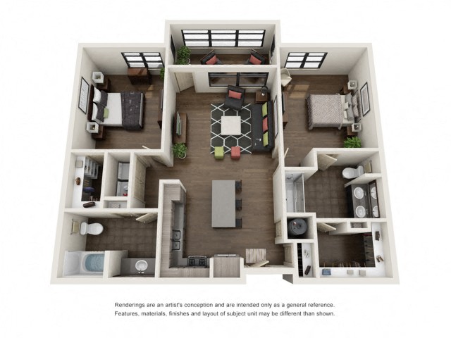 B1 Floor Plan at The Residences at Thornwood, Germantown, 38138