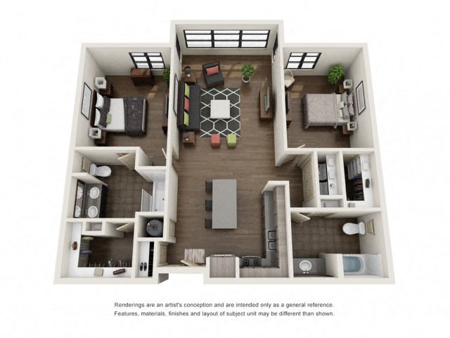 B2 Floor Plan at The Residences at Thornwood, Germantown, Tennessee