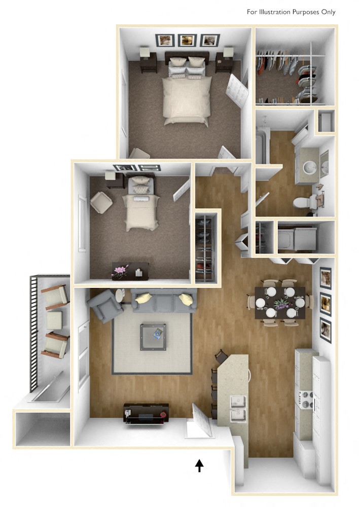 Spokane Valley, WA Aspen Apartments 2 bedrooms 1 bath