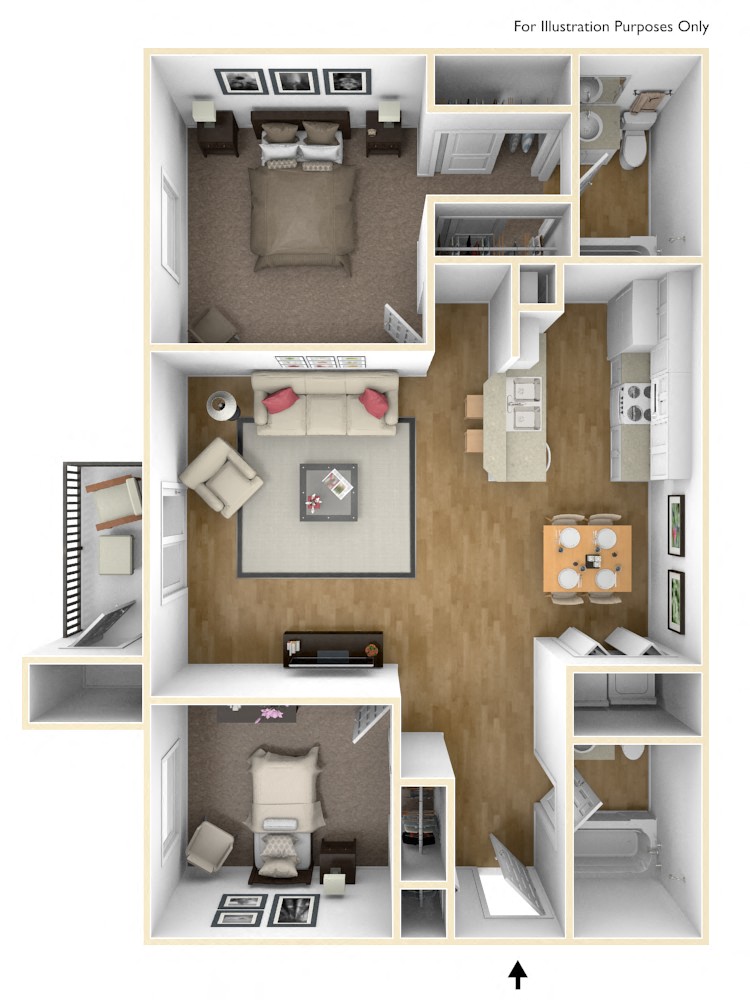 Spokane Valley, WA Aspen Apartments 2 bedrooms 2 bath