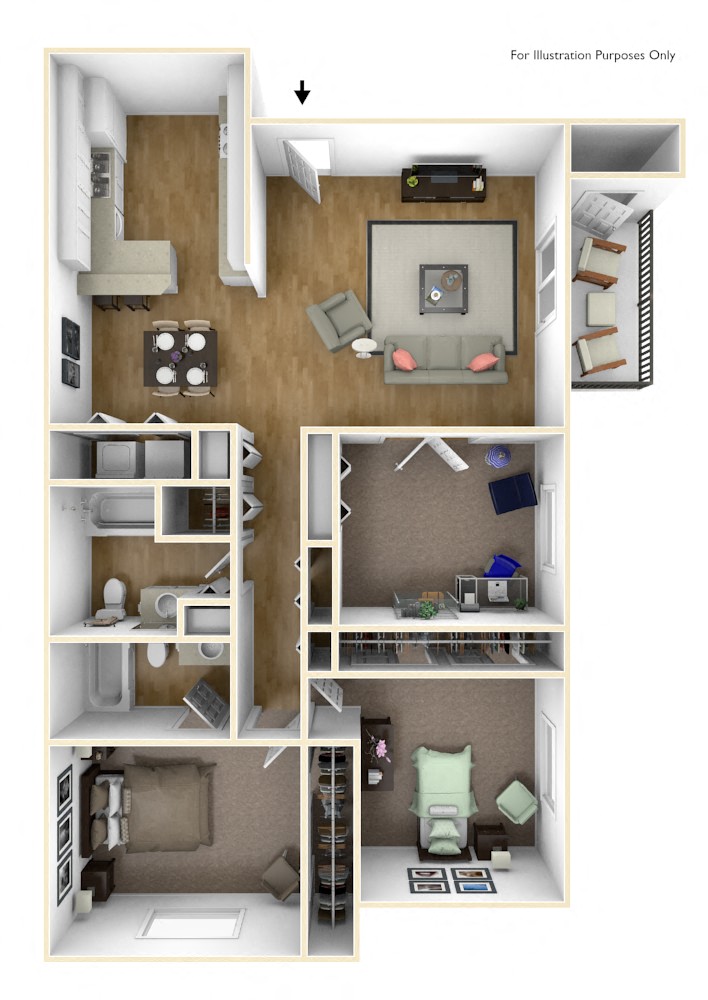 Spokane Valley, WA Aspen Apartments 2 bedrooms 2 bath