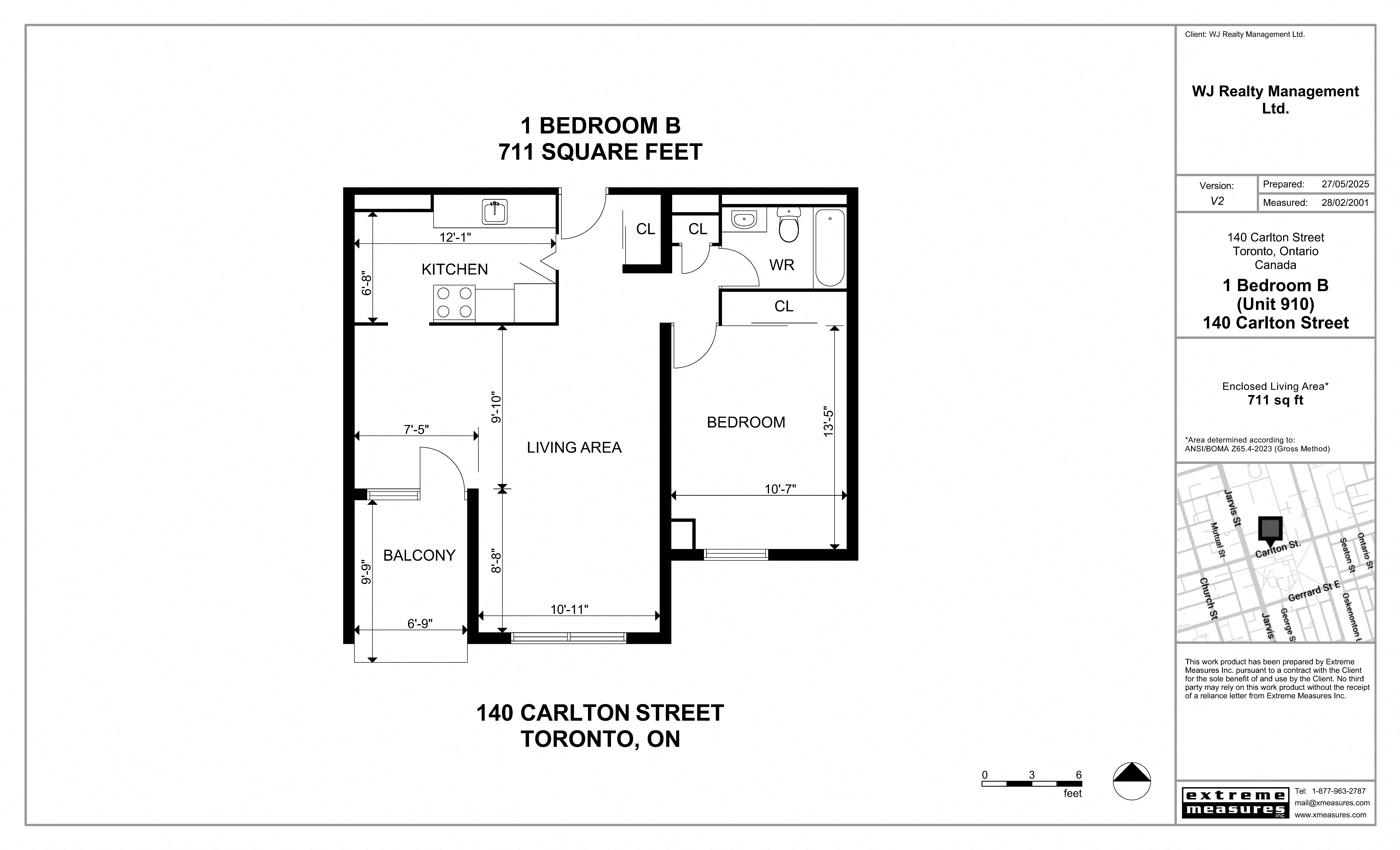 1 Bedroom B Floorplan