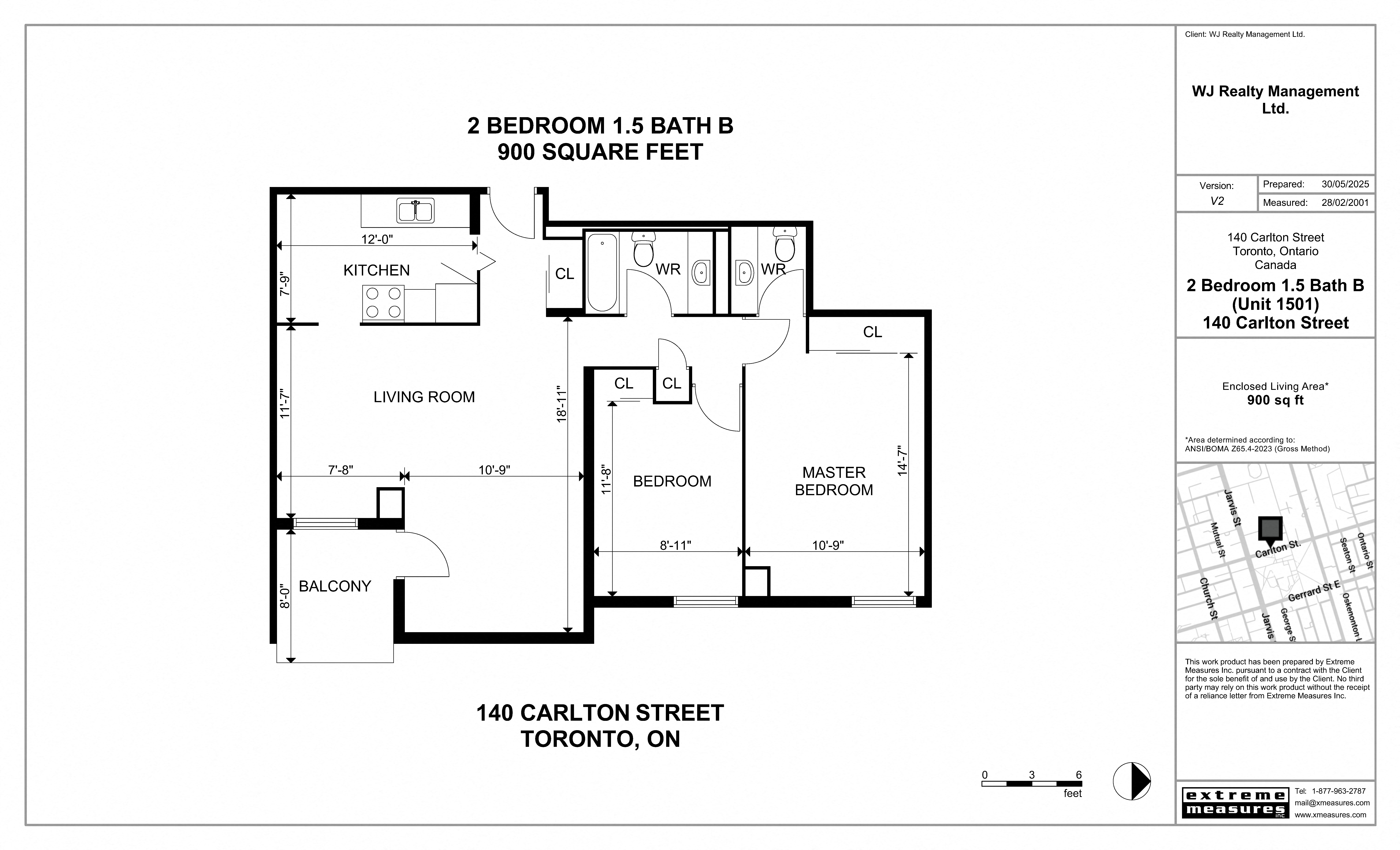 2 Bedroom 1.5 Bath B Floor Plan