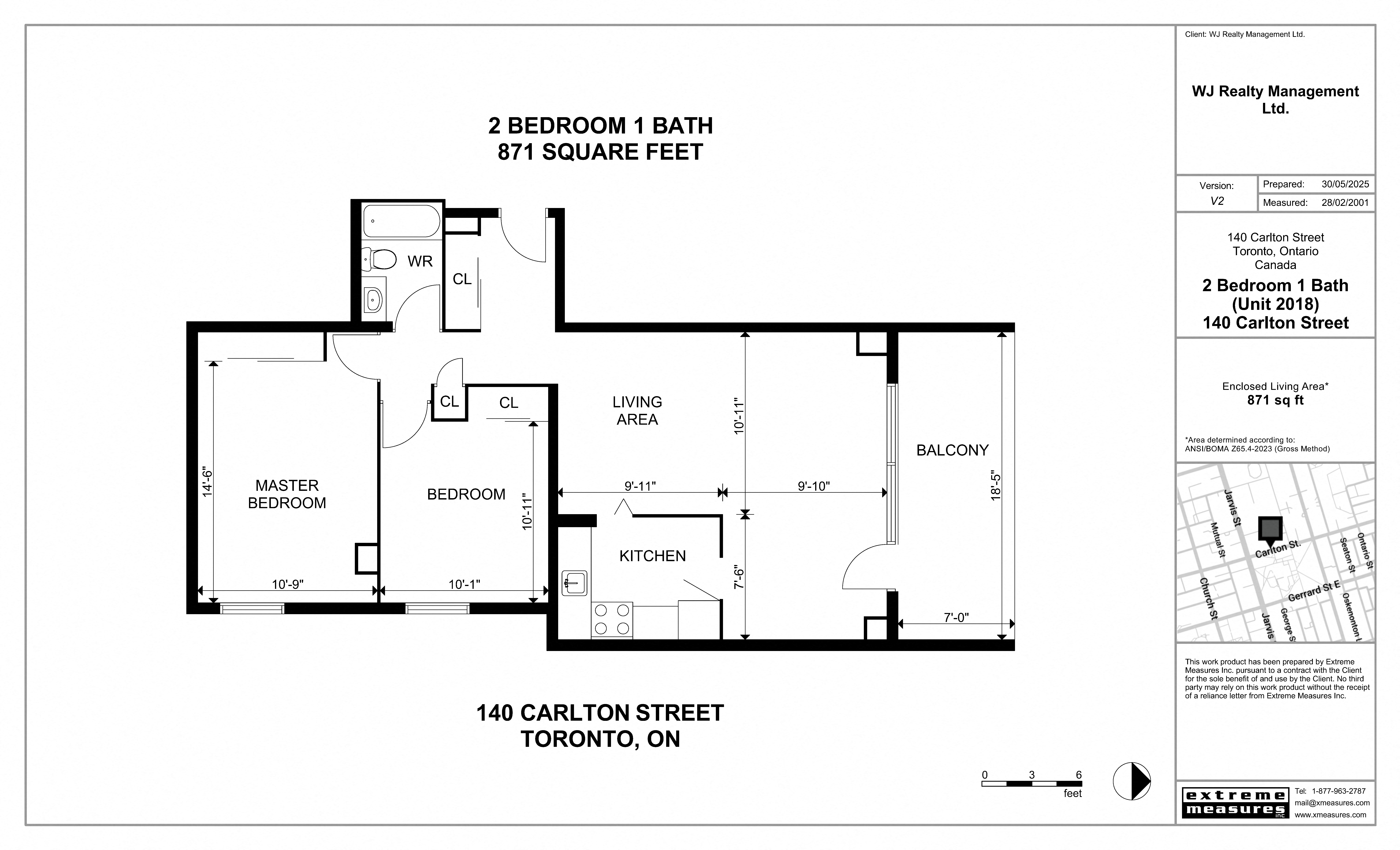 2 Bedroom 1 Bath Floorplan