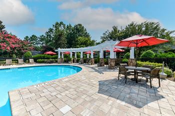 Swimming Pool with sundeck at Lake Cameron Apartment Homes, Apex, NC 27523