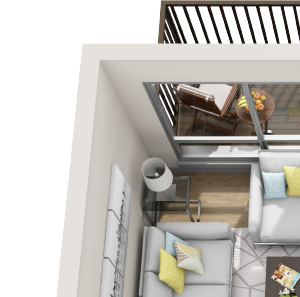 One Bedroom-One Bath Type 1.1