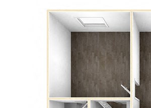 One-Bedroom-w-Den Floor Plan One-Bedroom-w-Den Floor Plan at Skyline Tower Apartments, Fort Wayne, Indiana