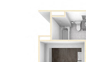 Studio Floor Plan 3D Studio Floor Plan 3D at Skyline Tower Apartments, Fort Wayne, 46802