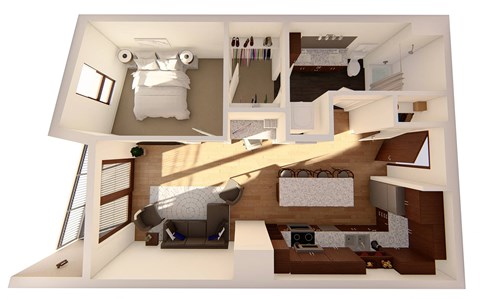 Ashland Floor Plan at RoCo Apartments, Fargo, North Dakota 58102