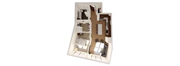 Camden1 Floor Plan at RoCo Apartments, Fargo, ND, 58102