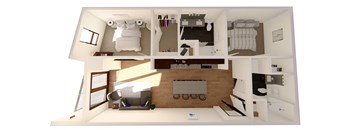 Charlotte1 Floor Plan at RoCo Apartments, Fargo, North Dakota 5801